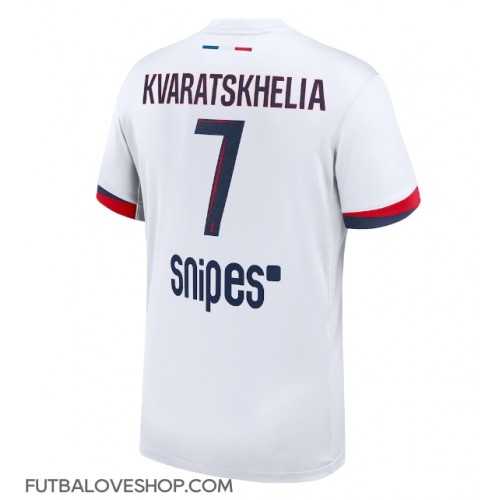 Dres Paris Saint-Germain Khvicha Kvaratskhelia #7 Preč 2025-26 Krátky Rukáv